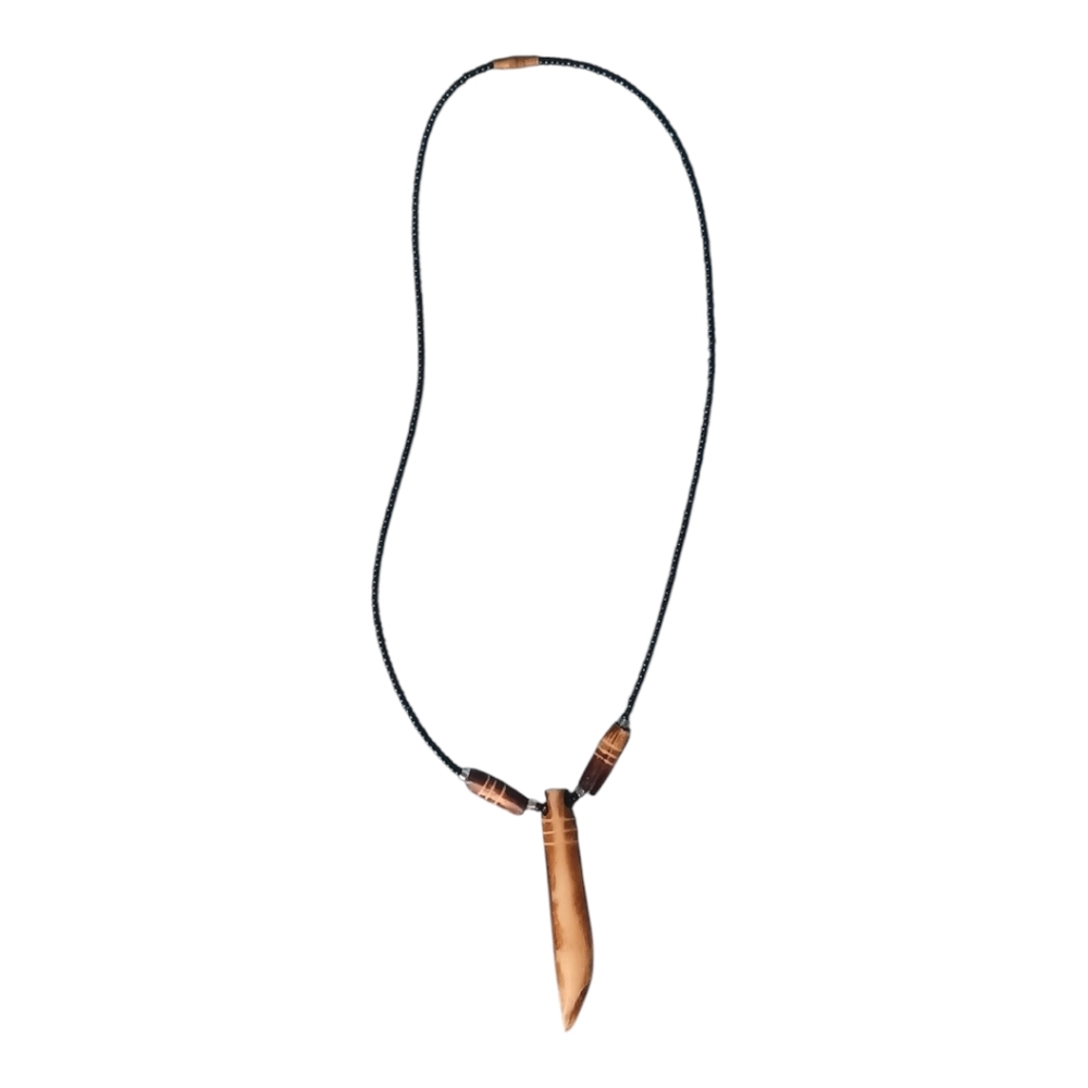Handcrafted Wooden Pendant Necklace - Picture 2 of 4